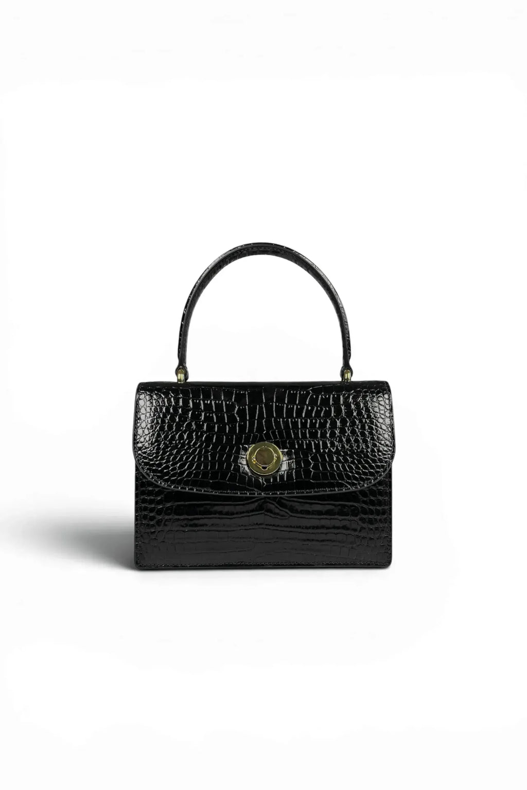 Eileen bag | Black croco - Leather