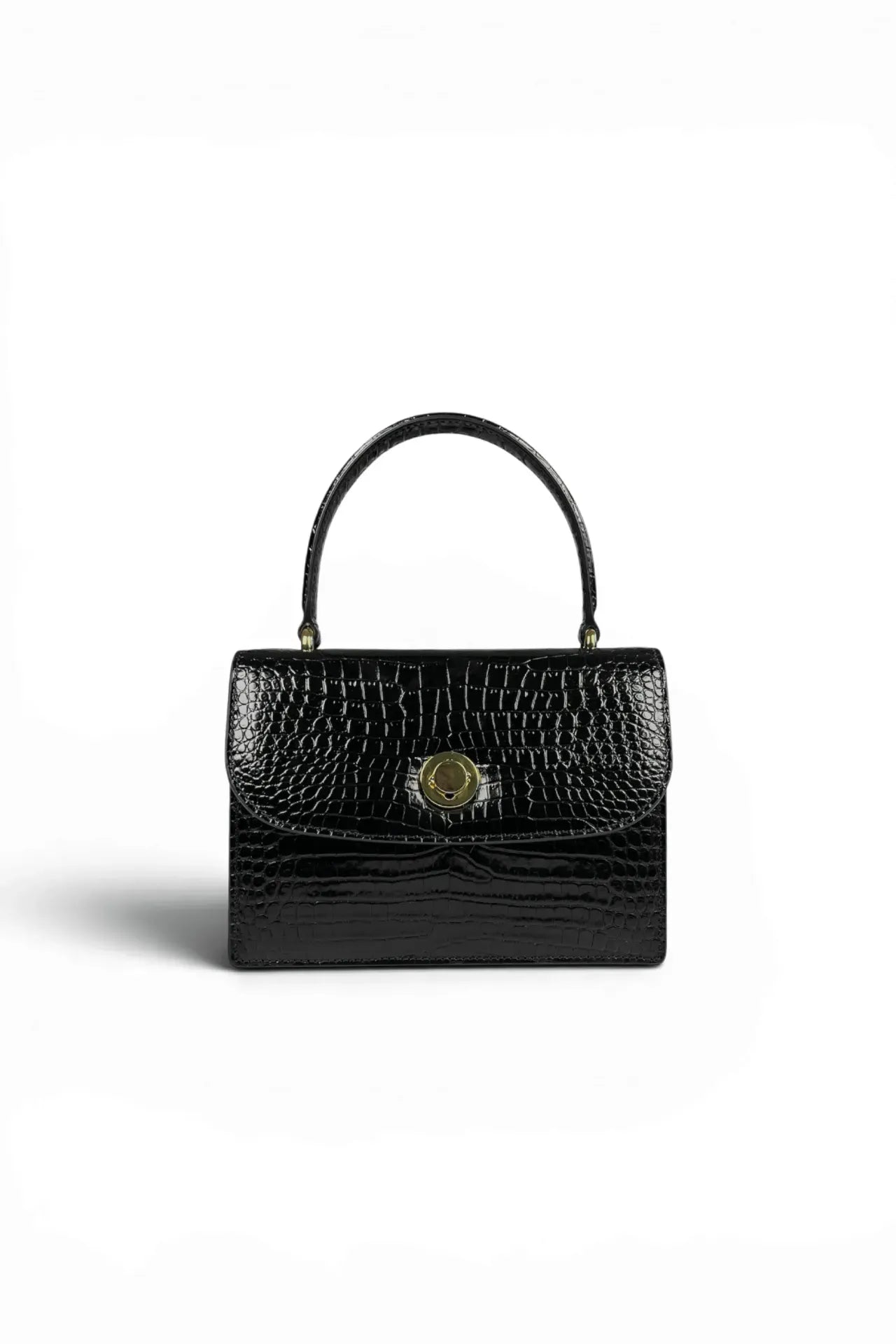 Eileen bag | Black croco - Leather