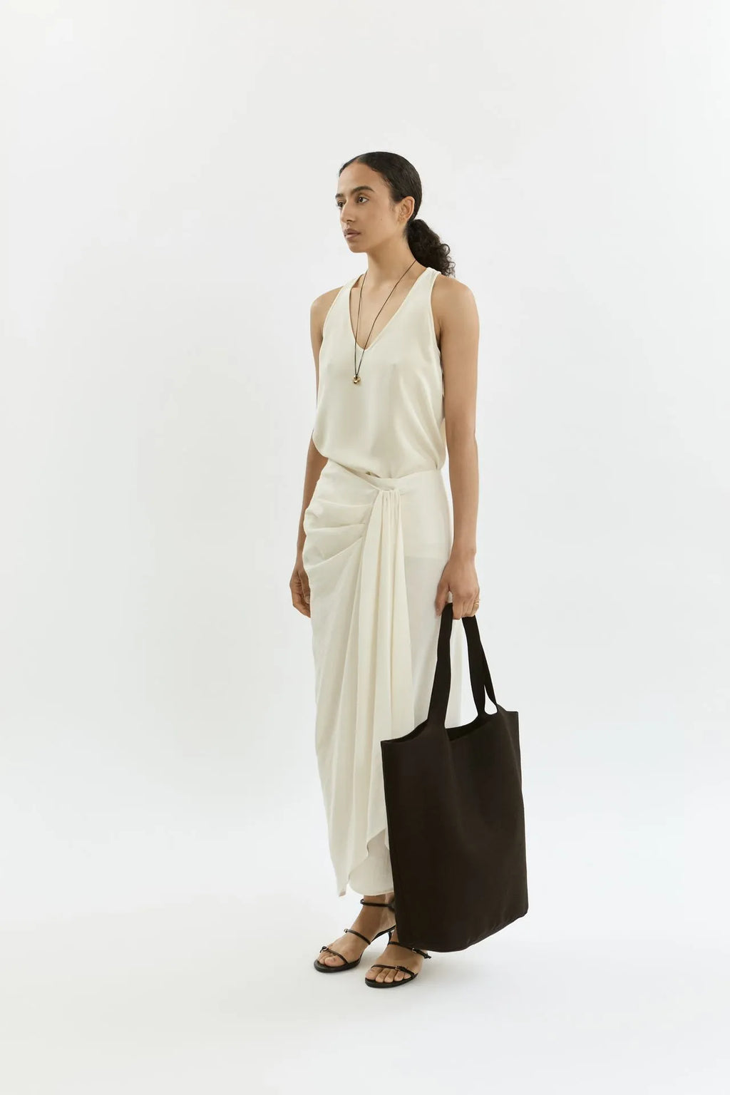 Pamela skirt | Cream - Linen silk blend