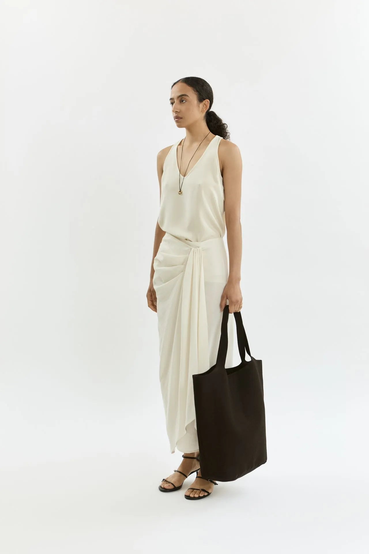 Pamela skirt | Cream - Linen silk blend