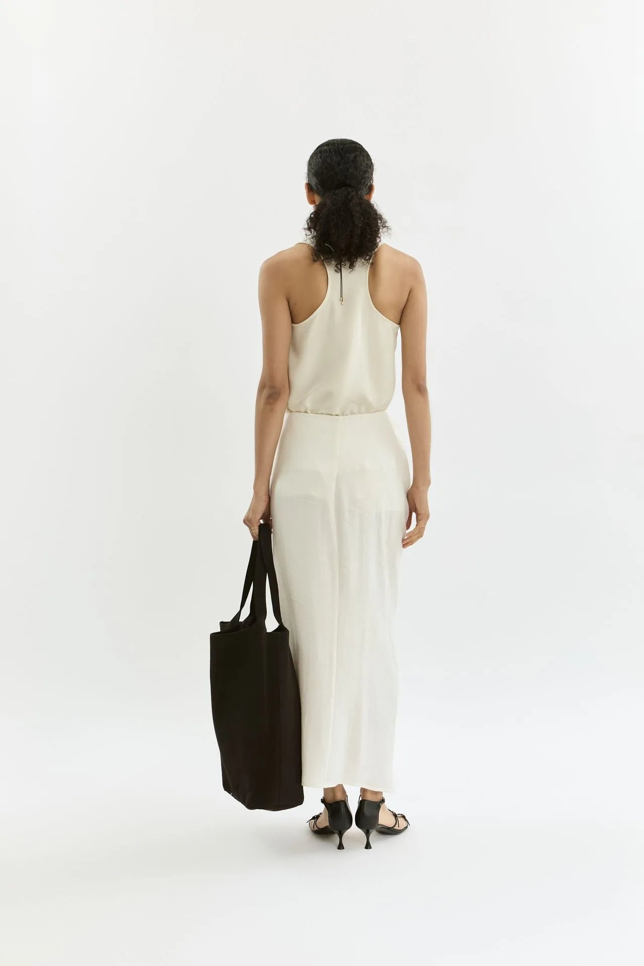 Pamela skirt | Cream - Linen silk blend