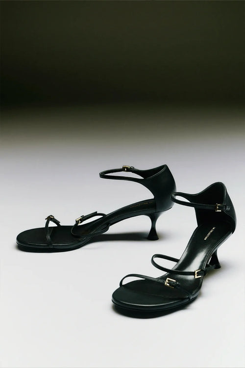 Alma sandals | Black - Leather