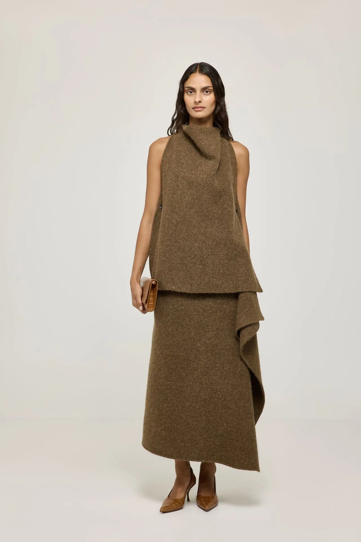 Annika top | Brown - Alpaca wool