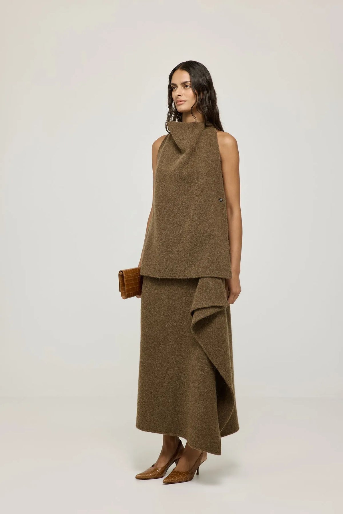 Annika top | Brown - Alpaca wool