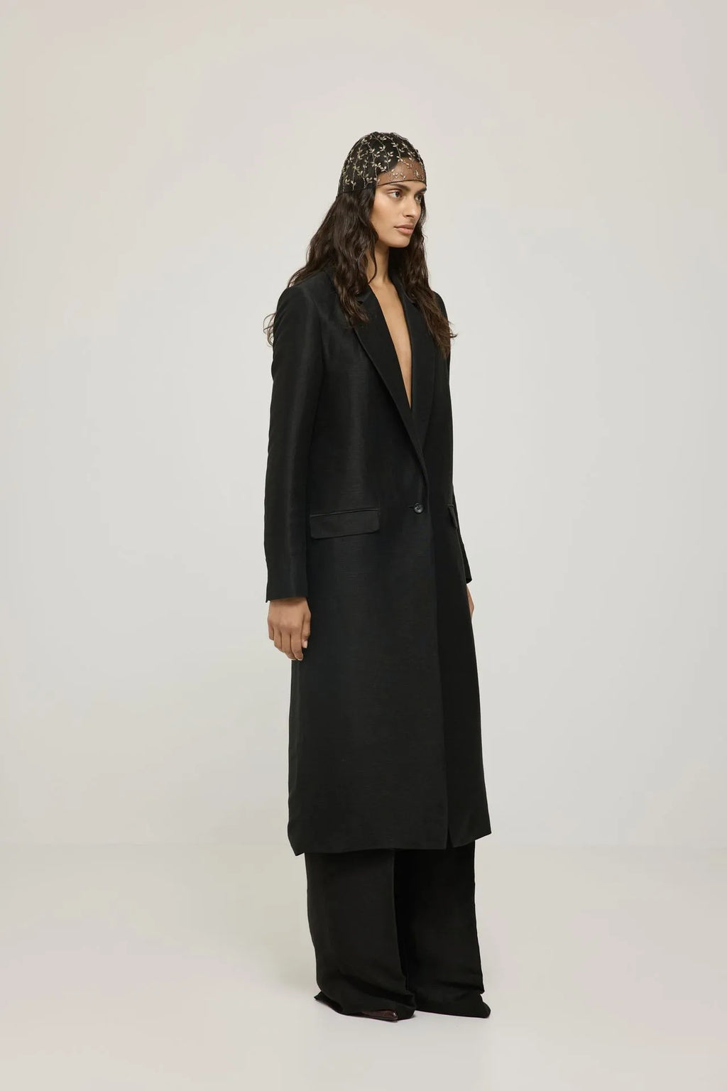 Brielle blazer | Black - Linen viscose blend