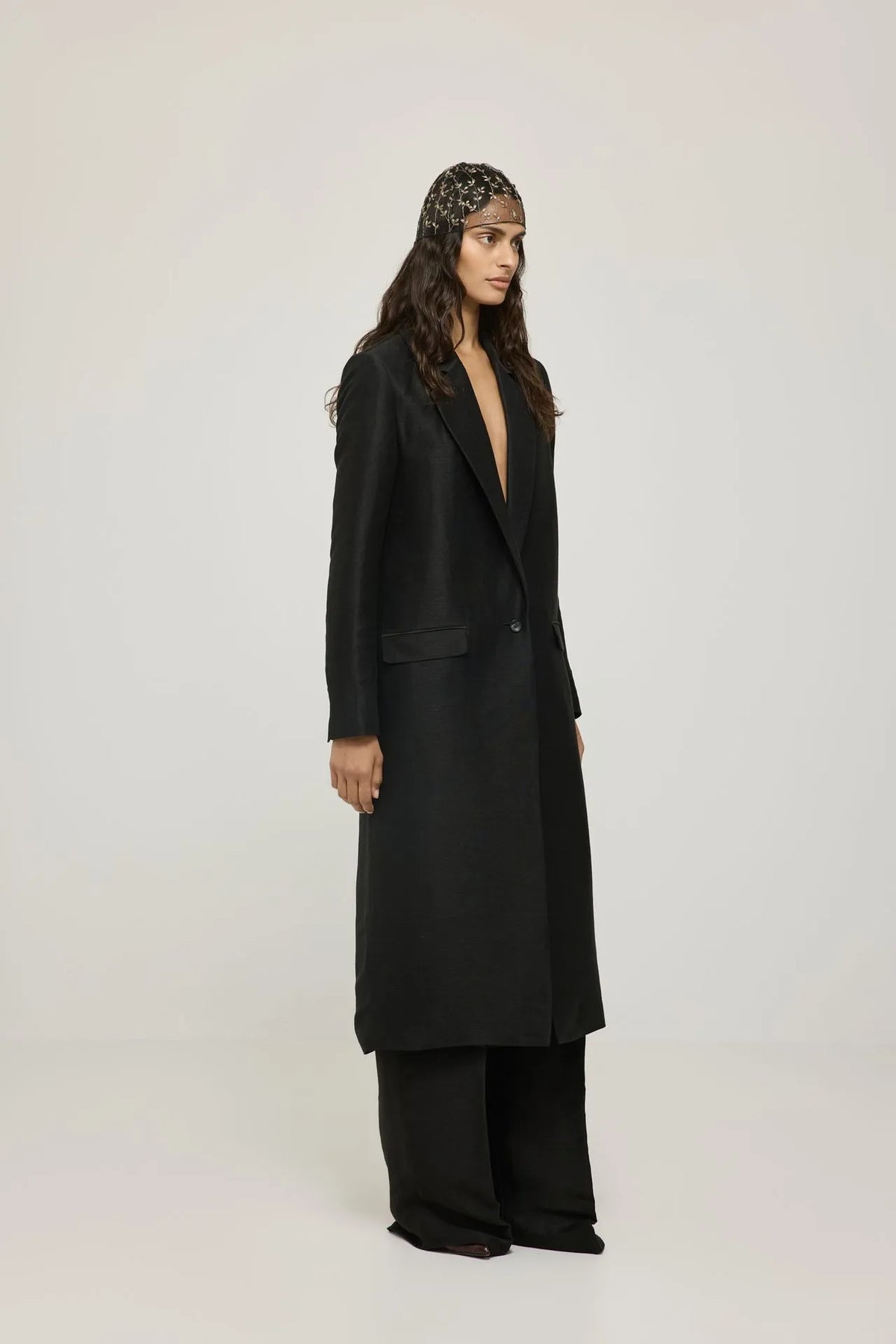 Brielle blazer | Black - Linen viscose blend