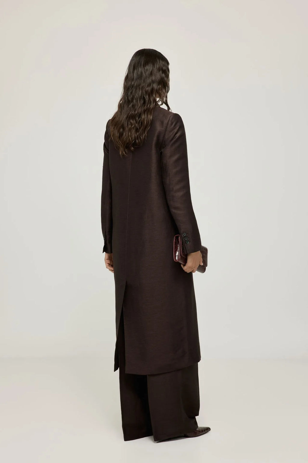 Brielle blazer | Brown - Linen viscose blend