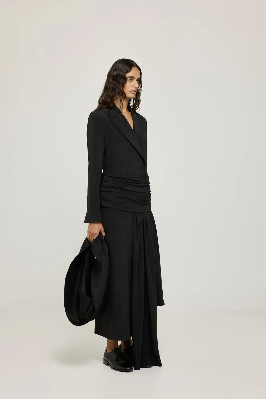 Calista belt | Black - Crepe silk