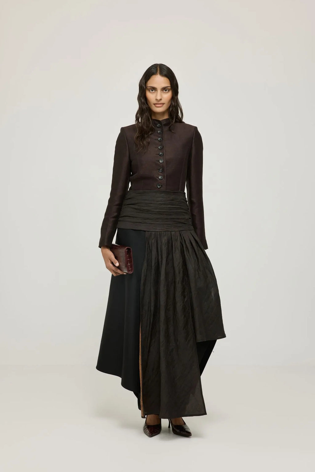 Calista belt | Black print - Mud silk