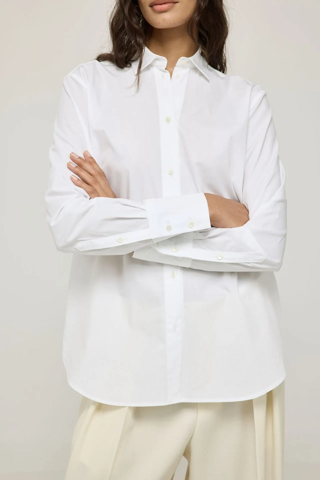 Cilou shirt | White - Cotton poplin