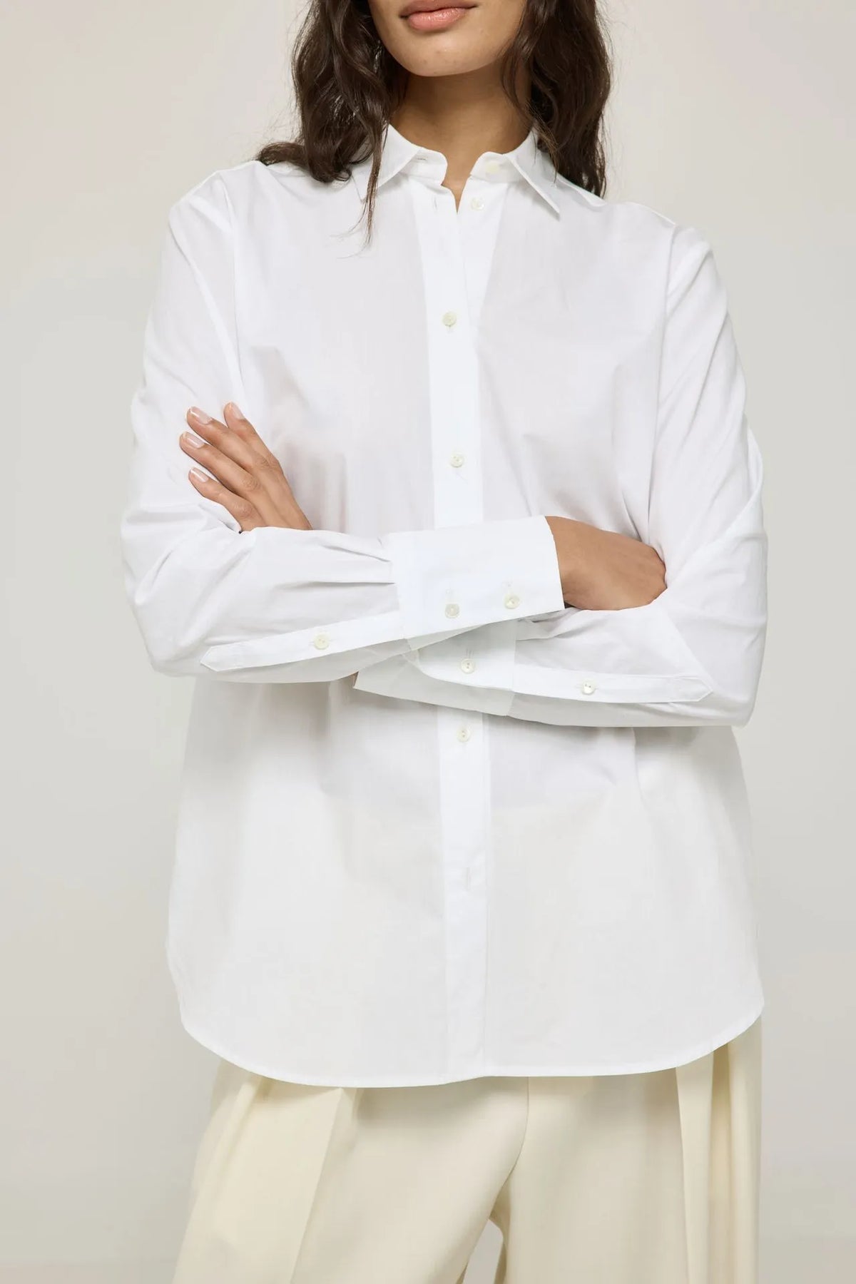 Cilou shirt | White - Cotton poplin