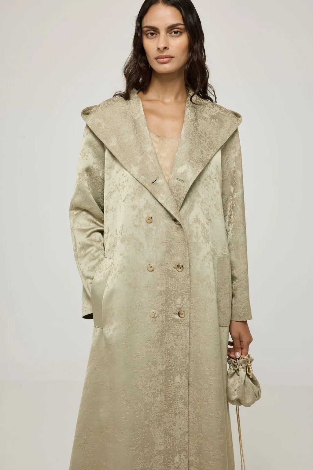 Vivian coat | Gold - Viscose blend