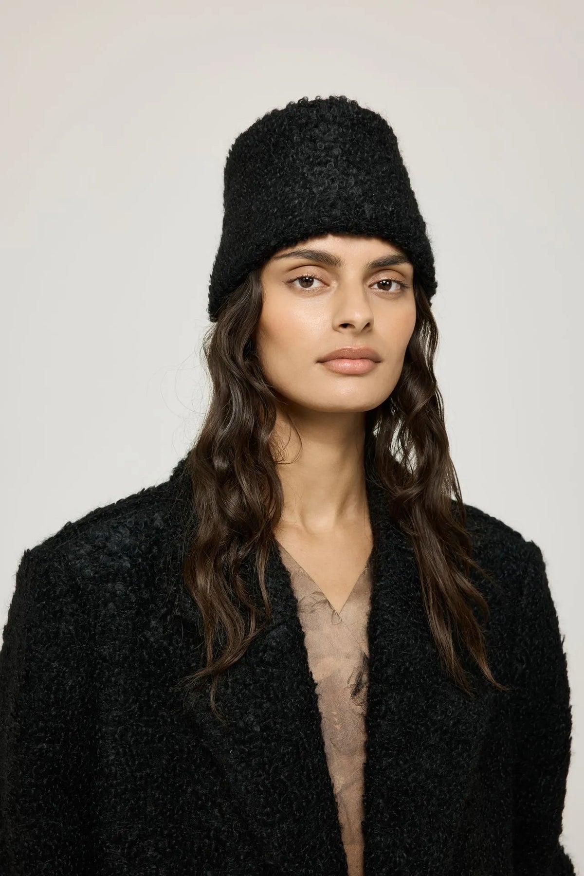 Simone hat | Black - Mohair blend