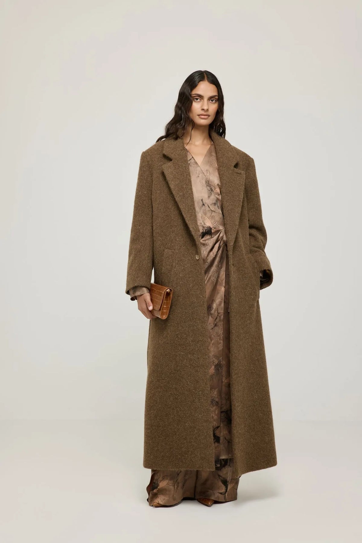 Rowan coat | Brown - Alpaca wool