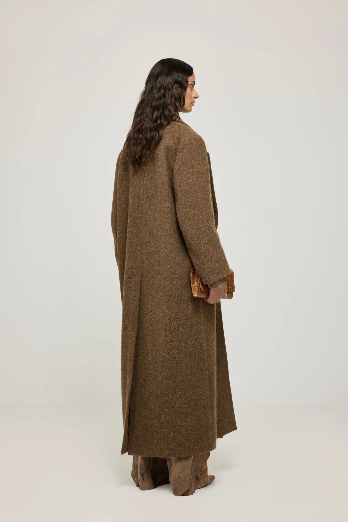 Rowan coat | Brown - Alpaca wool