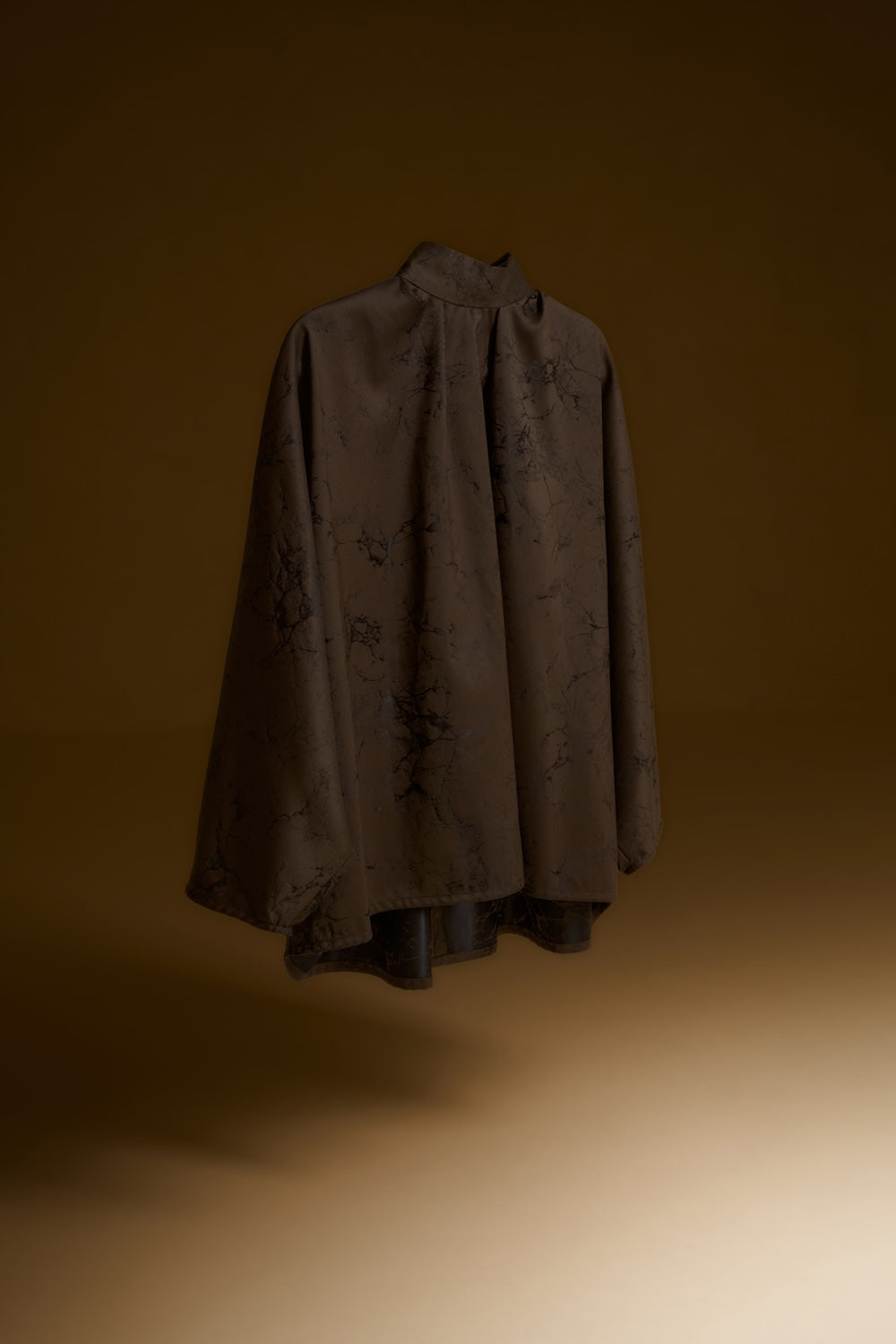 Isra top | Khaki jacquard - Wool silk blend