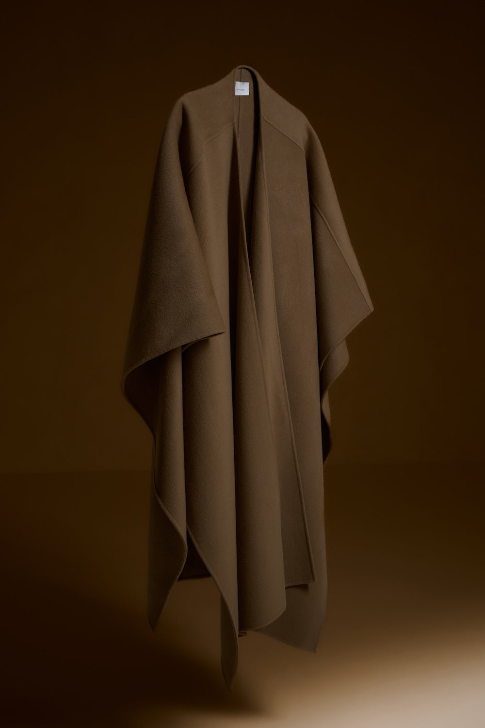 Aspen poncho | Greige - Wool cashmere blend
