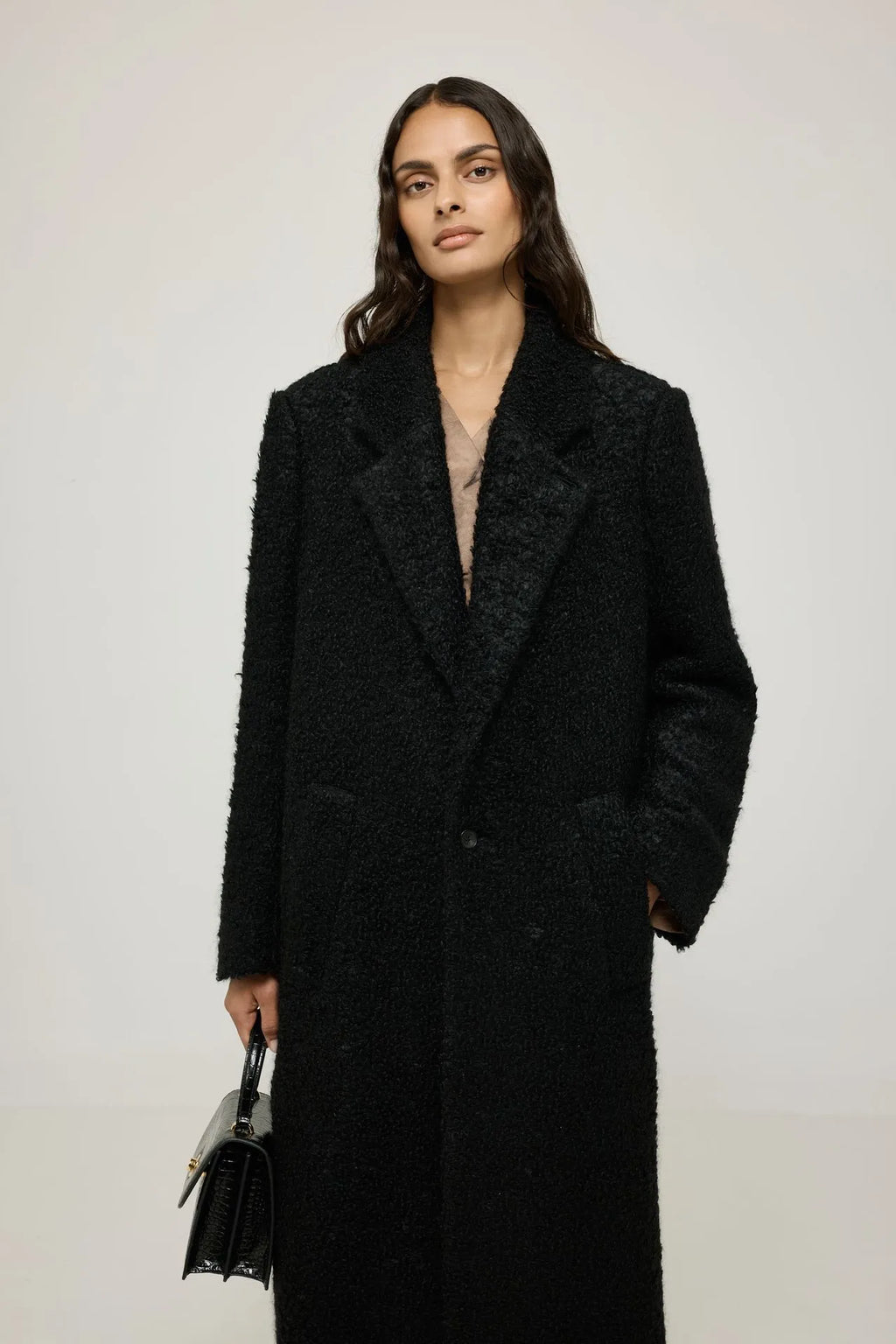 Rowan coat | Black - Mohair blend
