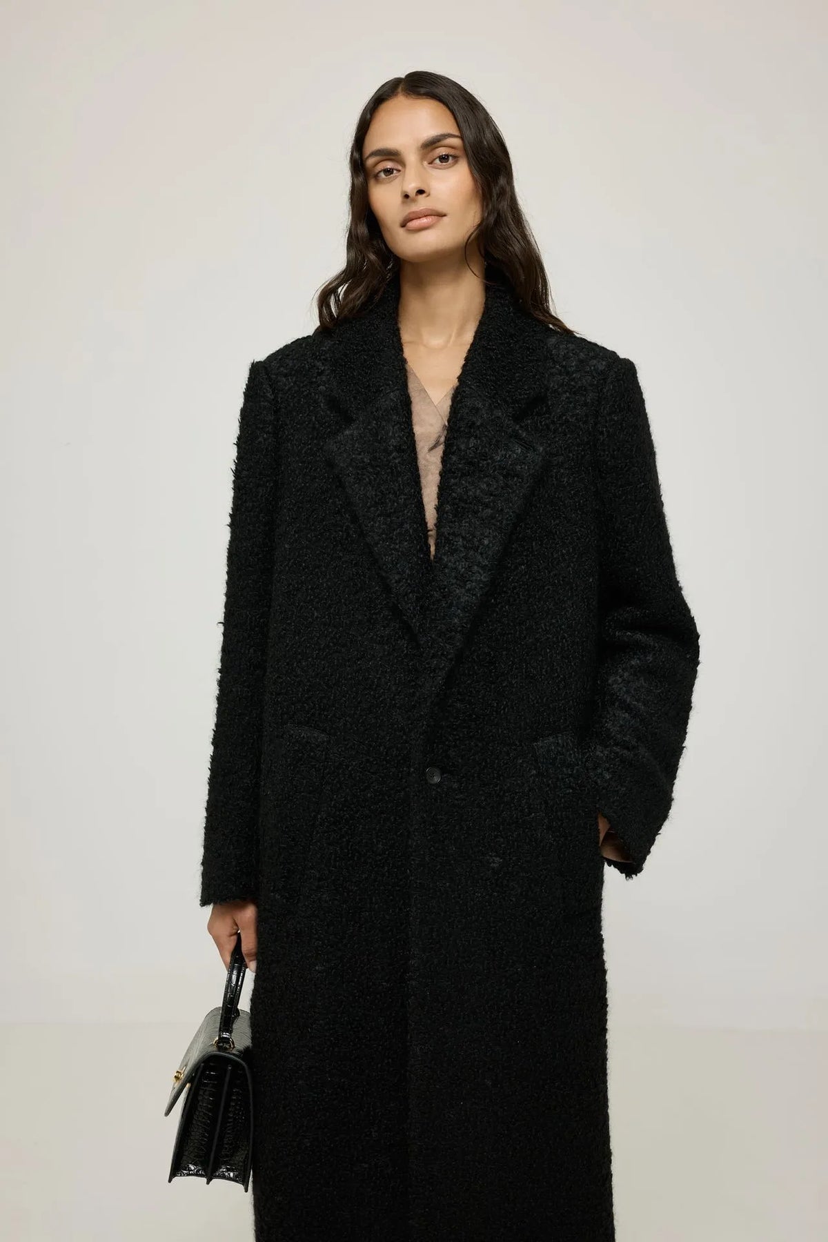 Rowan coat | Black - Mohair blend