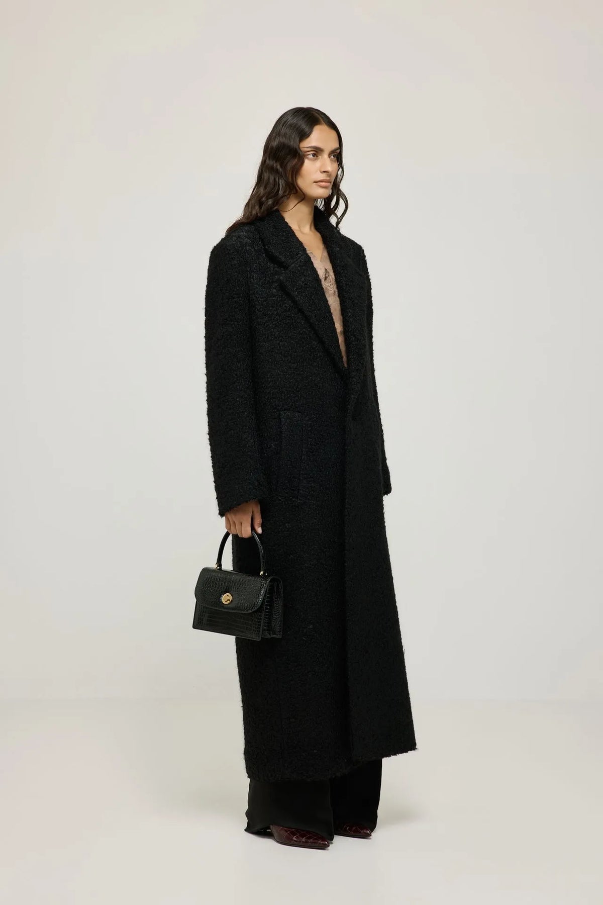 Rowan coat | Black - Mohair blend