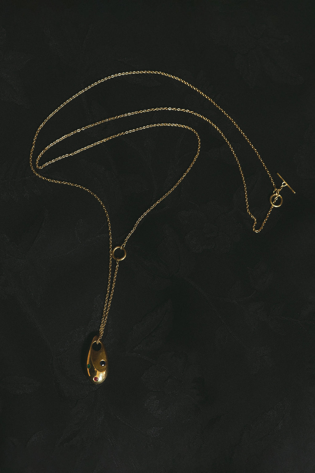 Selene pendant | 18K gold - Ruby, sapphire and emerald