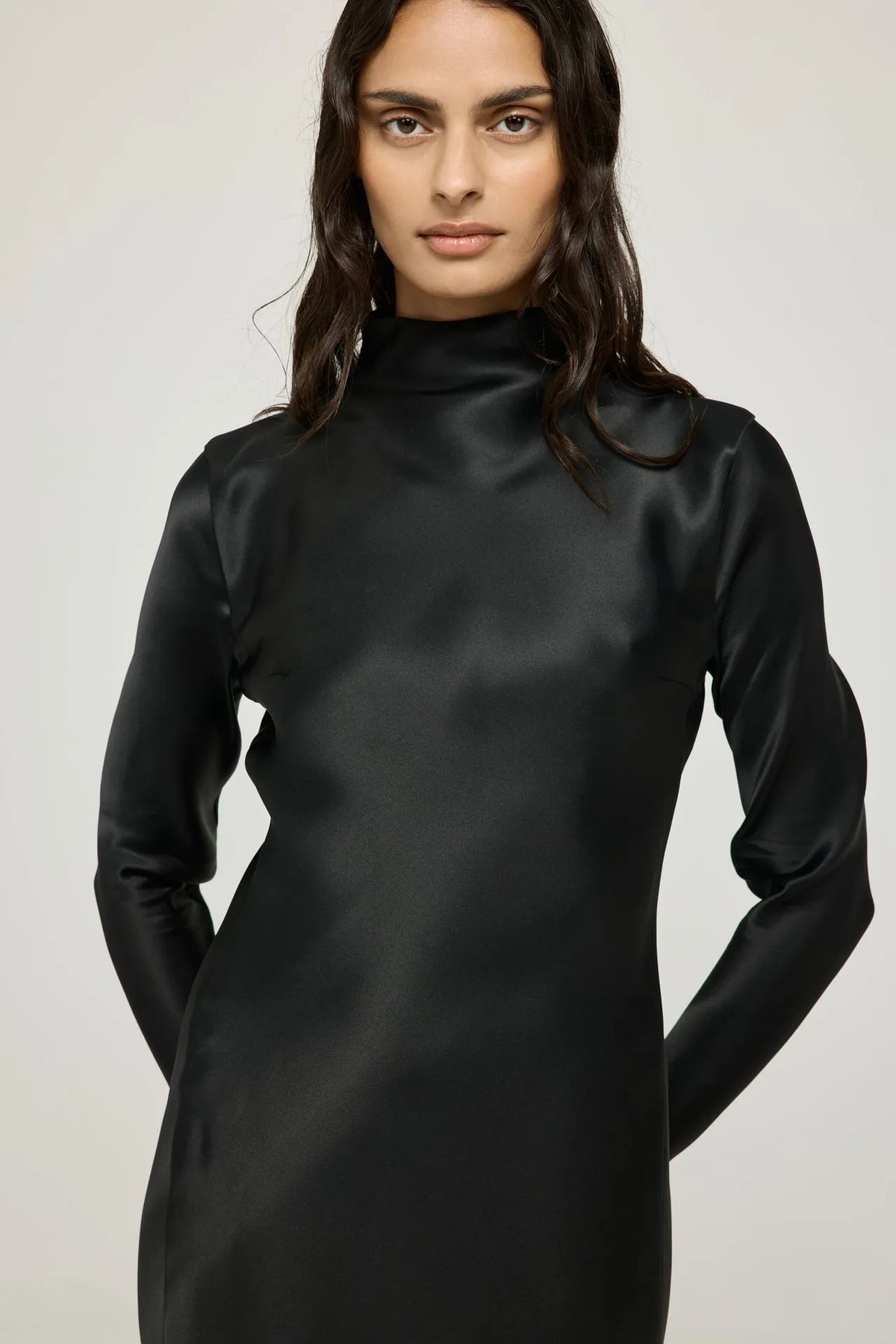 Paulette dress | Black - Organza silk