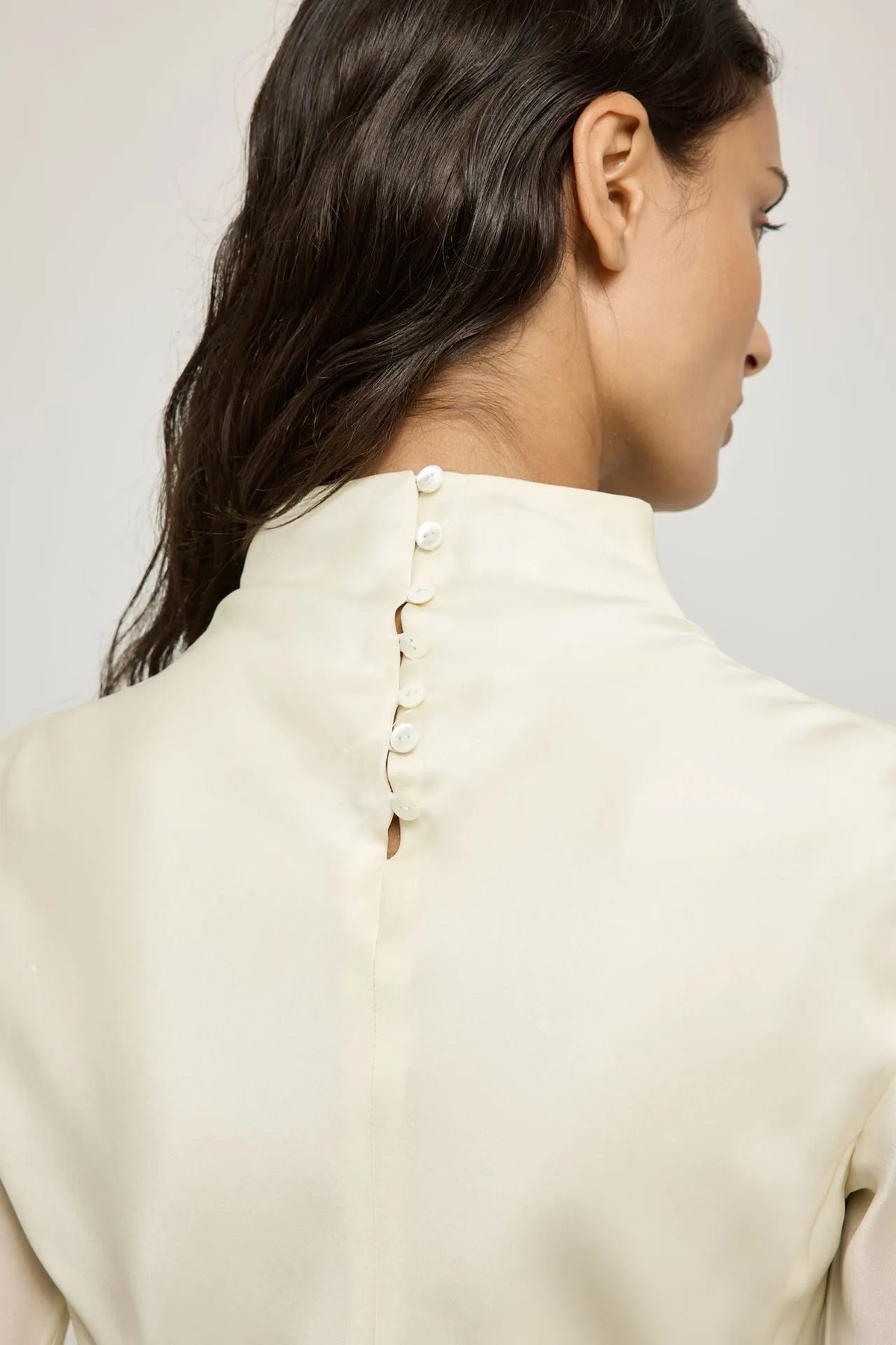 Paulette dress | Cream - Organza silk