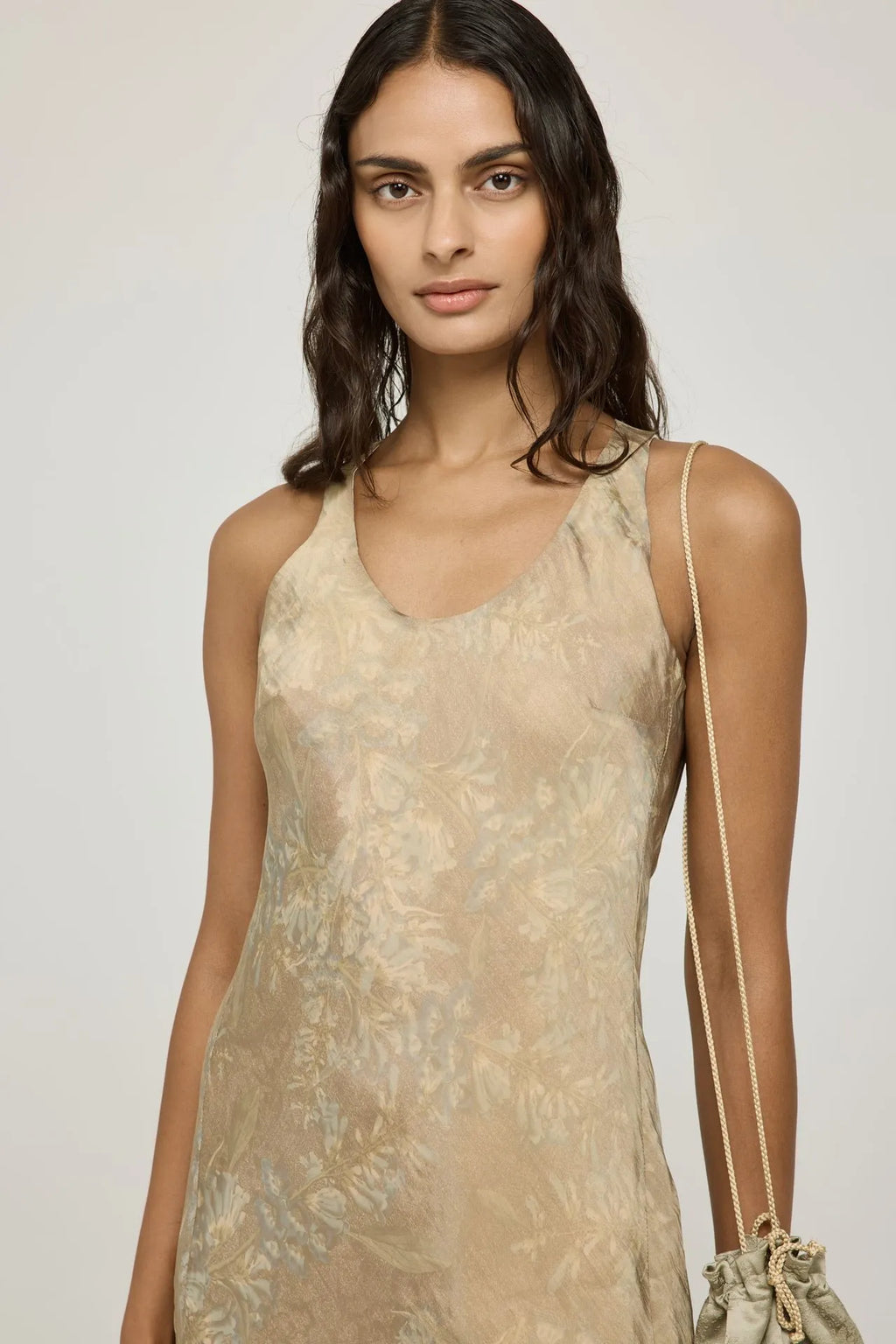 Paula dress | Camel - Viscose blend