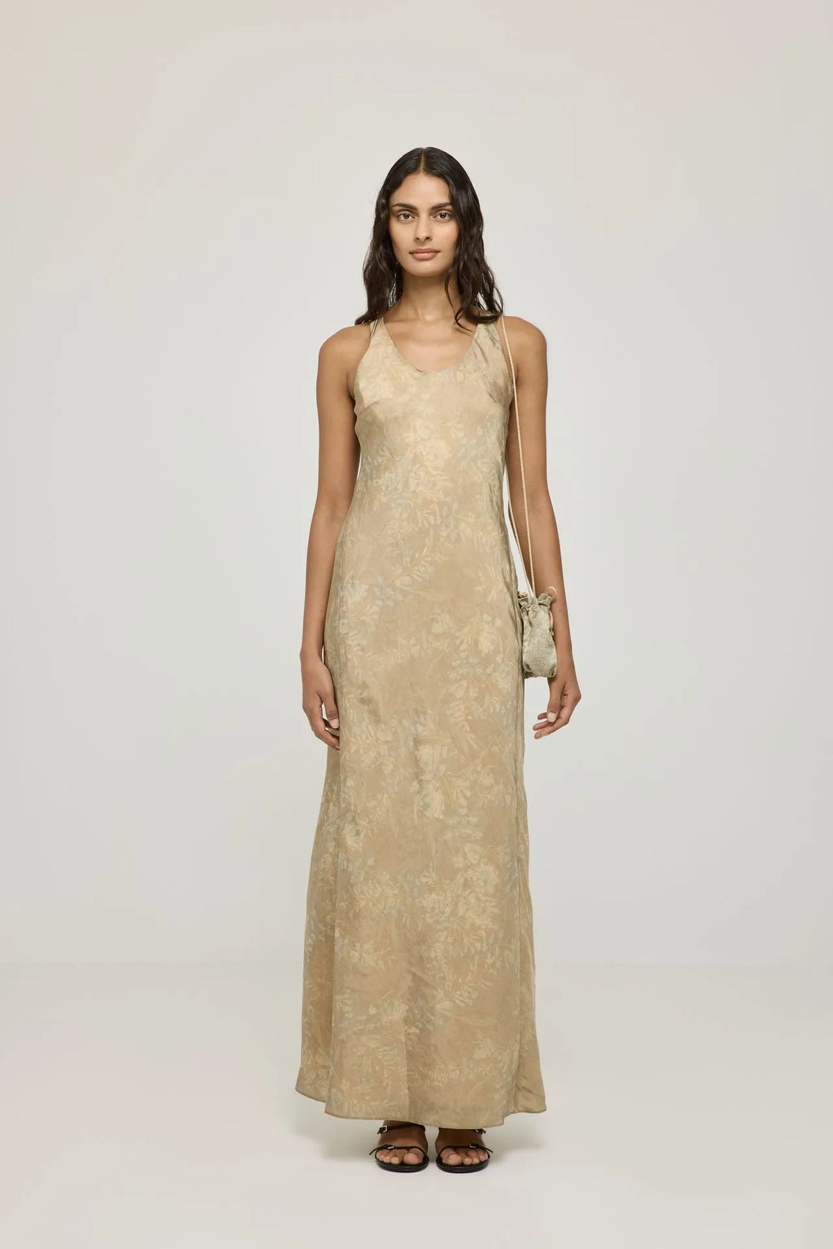 Paula dress | Camel - Viscose blend