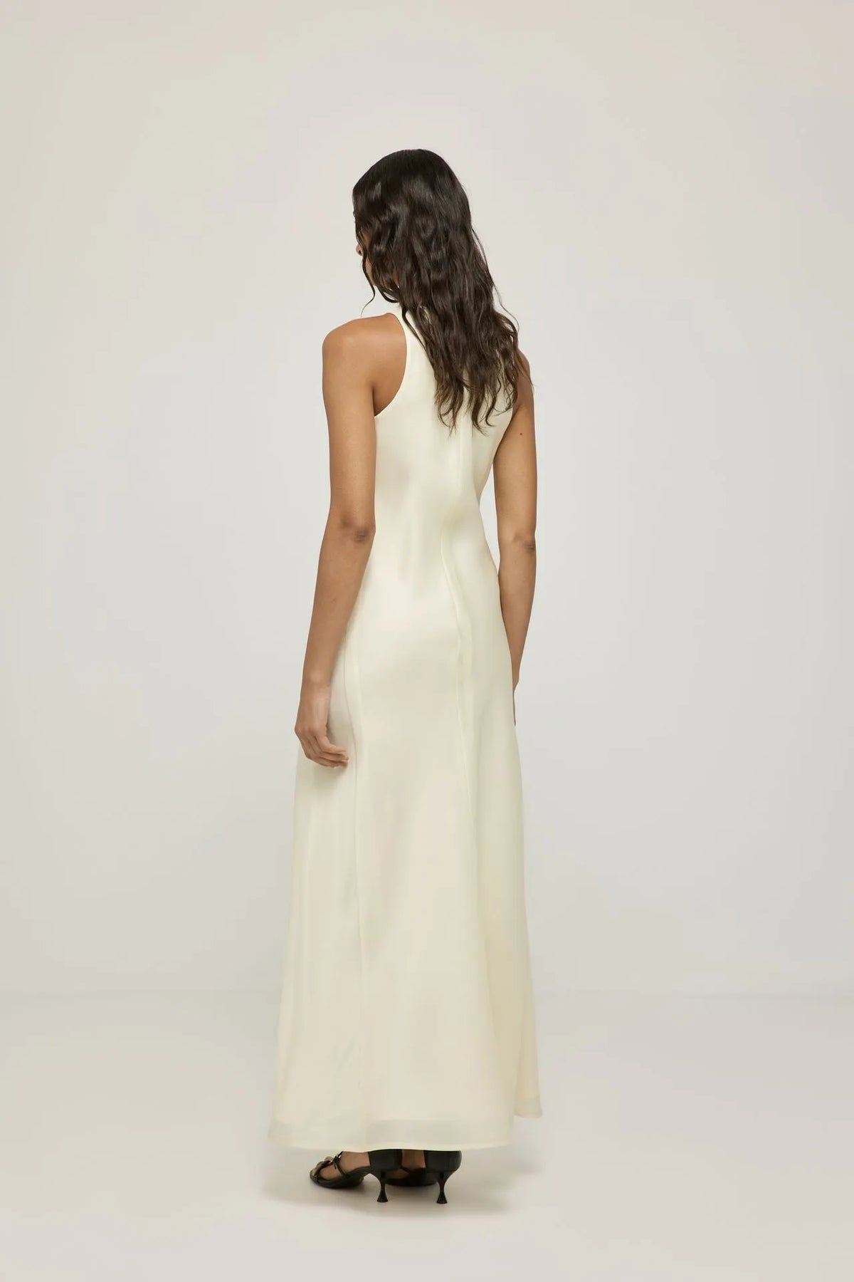 Paula dress | Cream - Organza silk