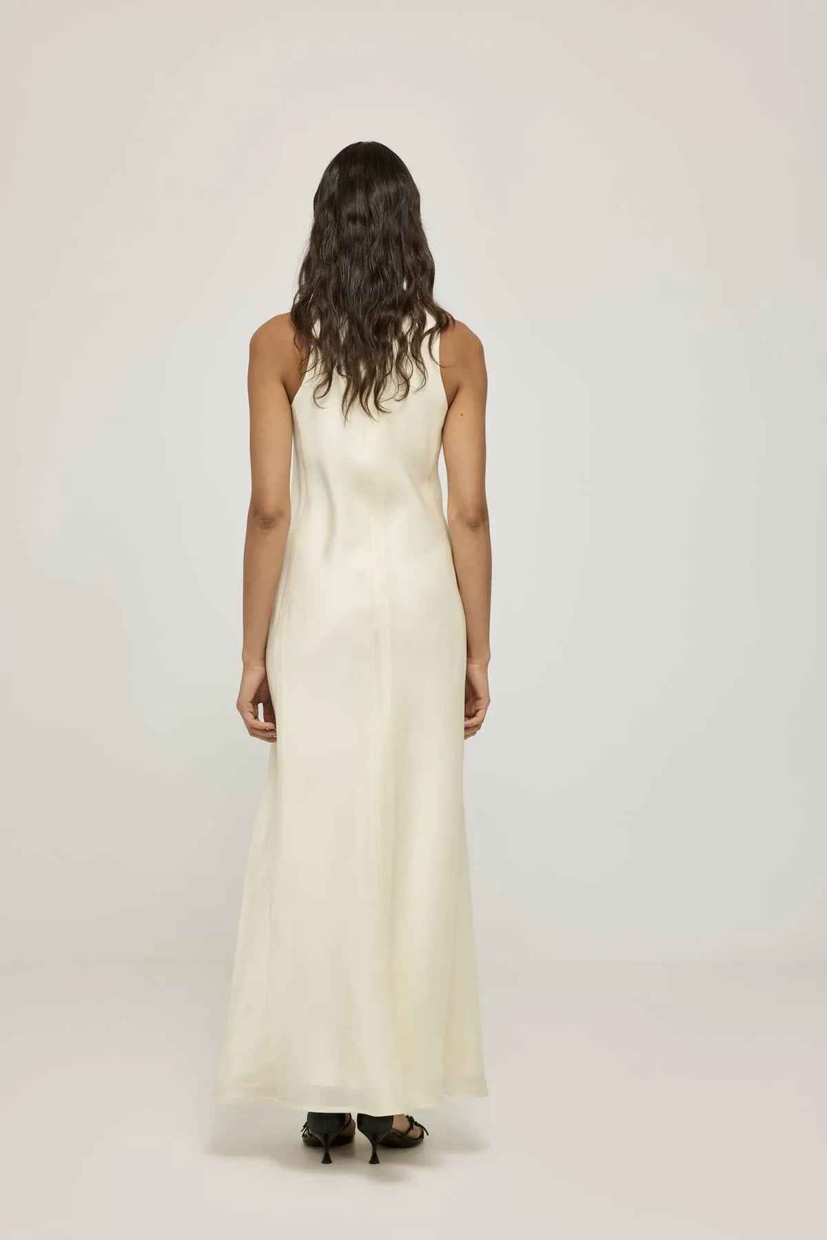 Paula dress | Cream - Organza silk