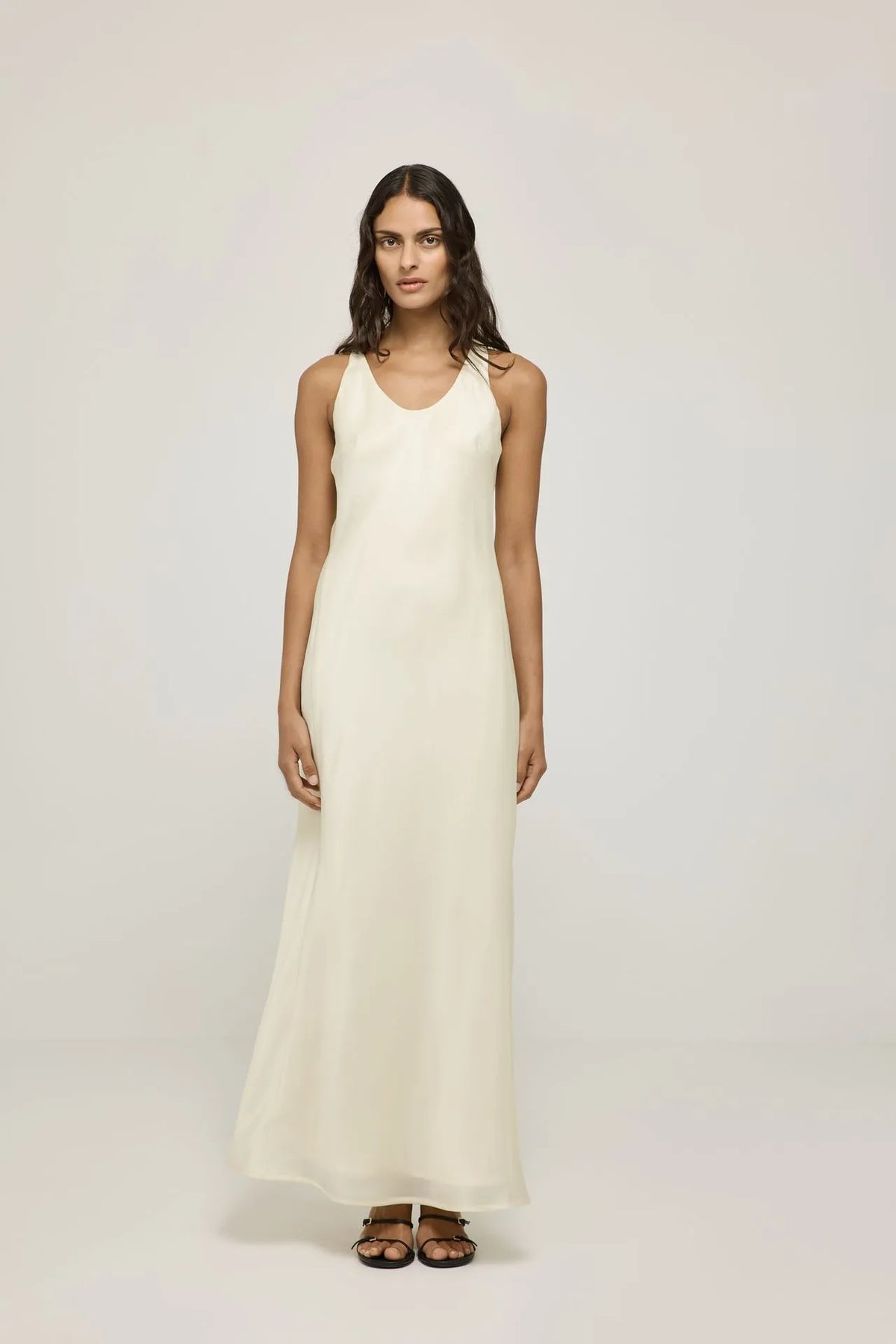 Paula dress | Cream - Organza silk