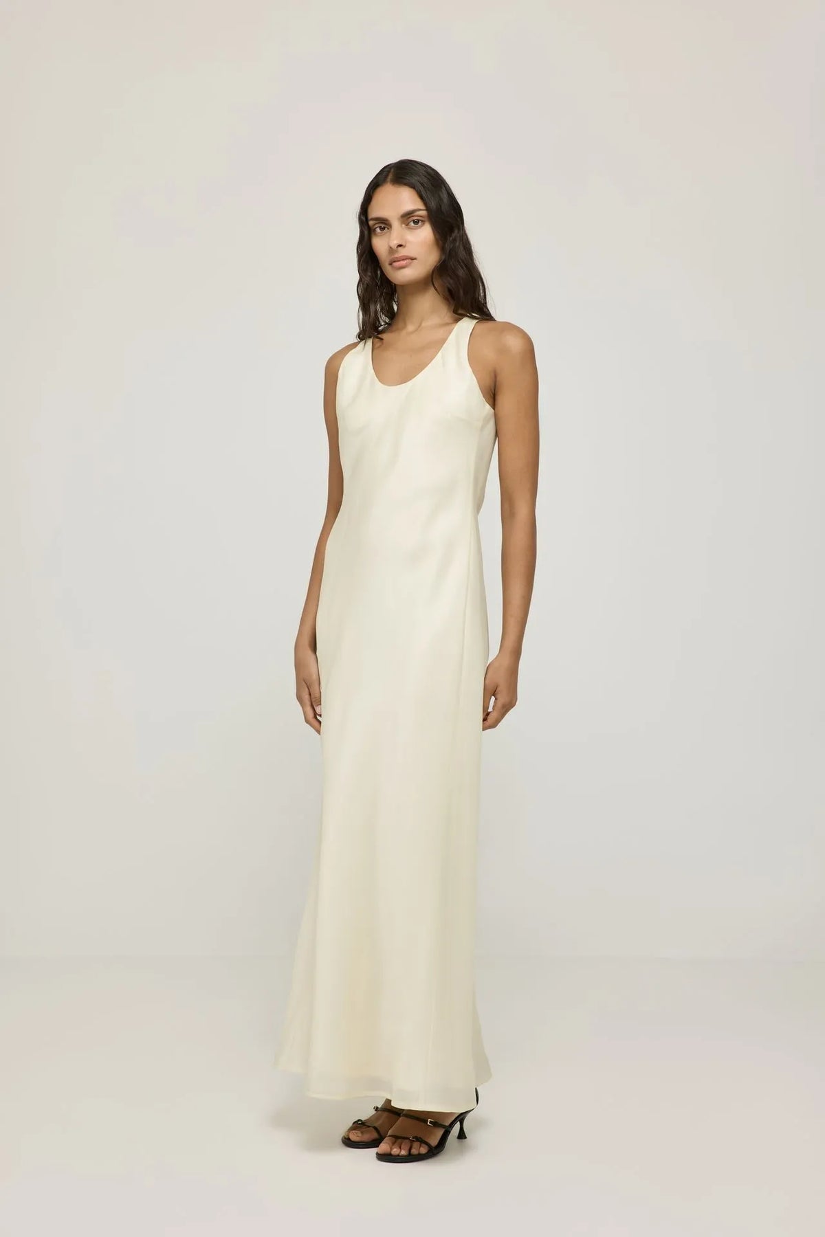 Paula dress | Cream - Organza silk