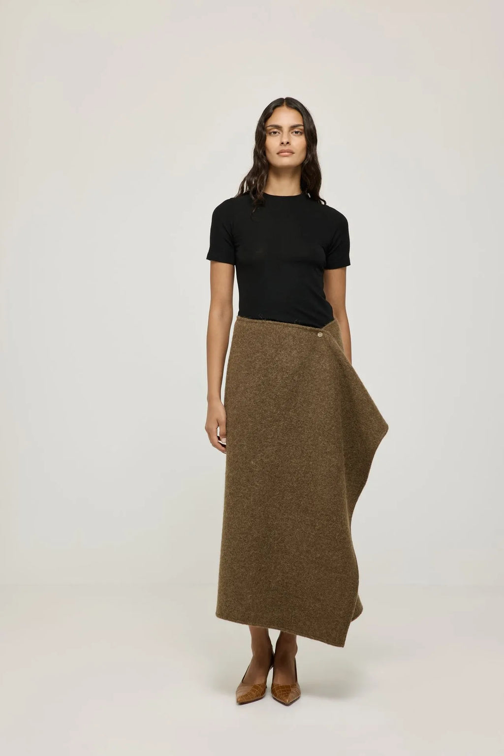 Persephone skirt | Brown - Alpaca wool