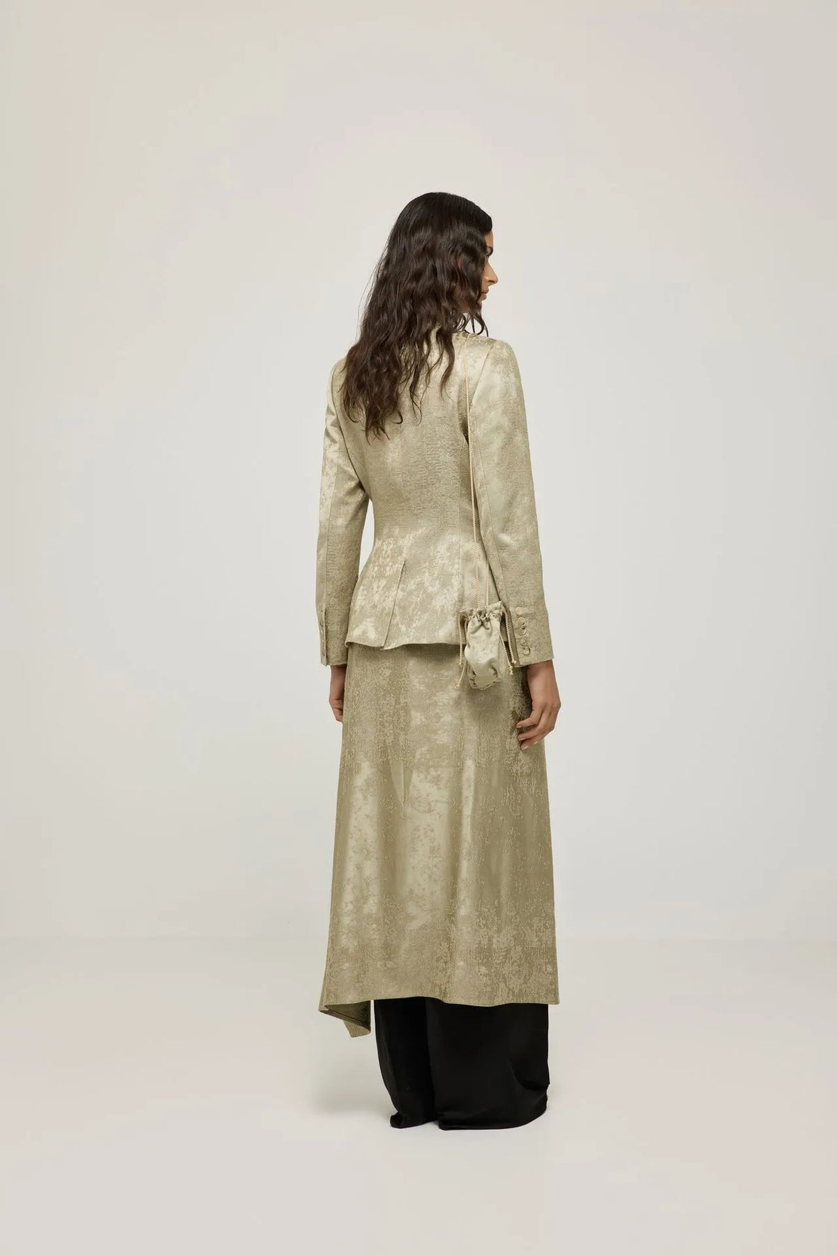 Persephone skirt | Gold - Viscose blend