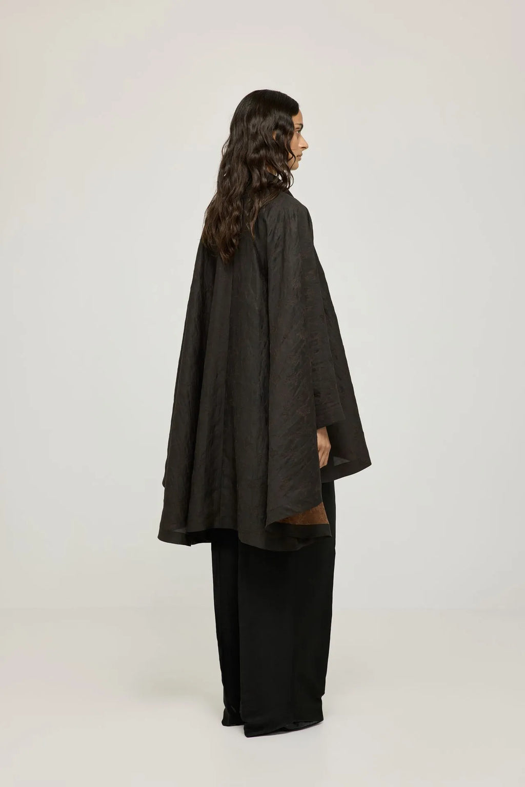 Satomi blouse | Black print - Mud silk