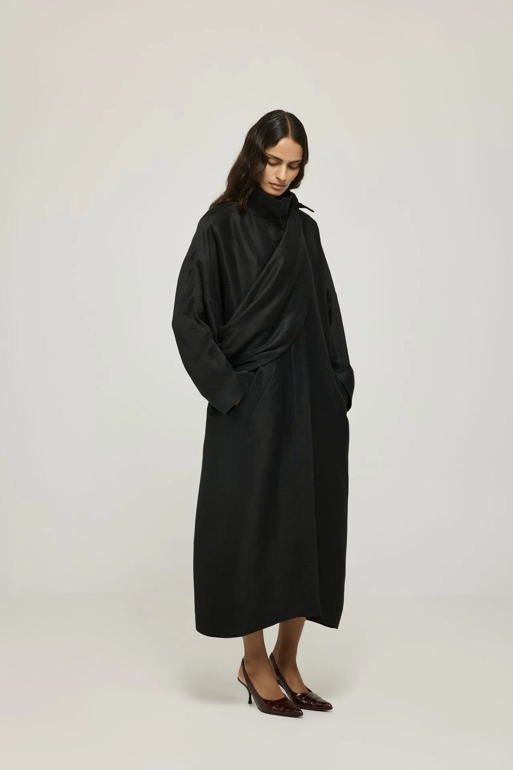Demi belt bag | Black - Linen viscose blend