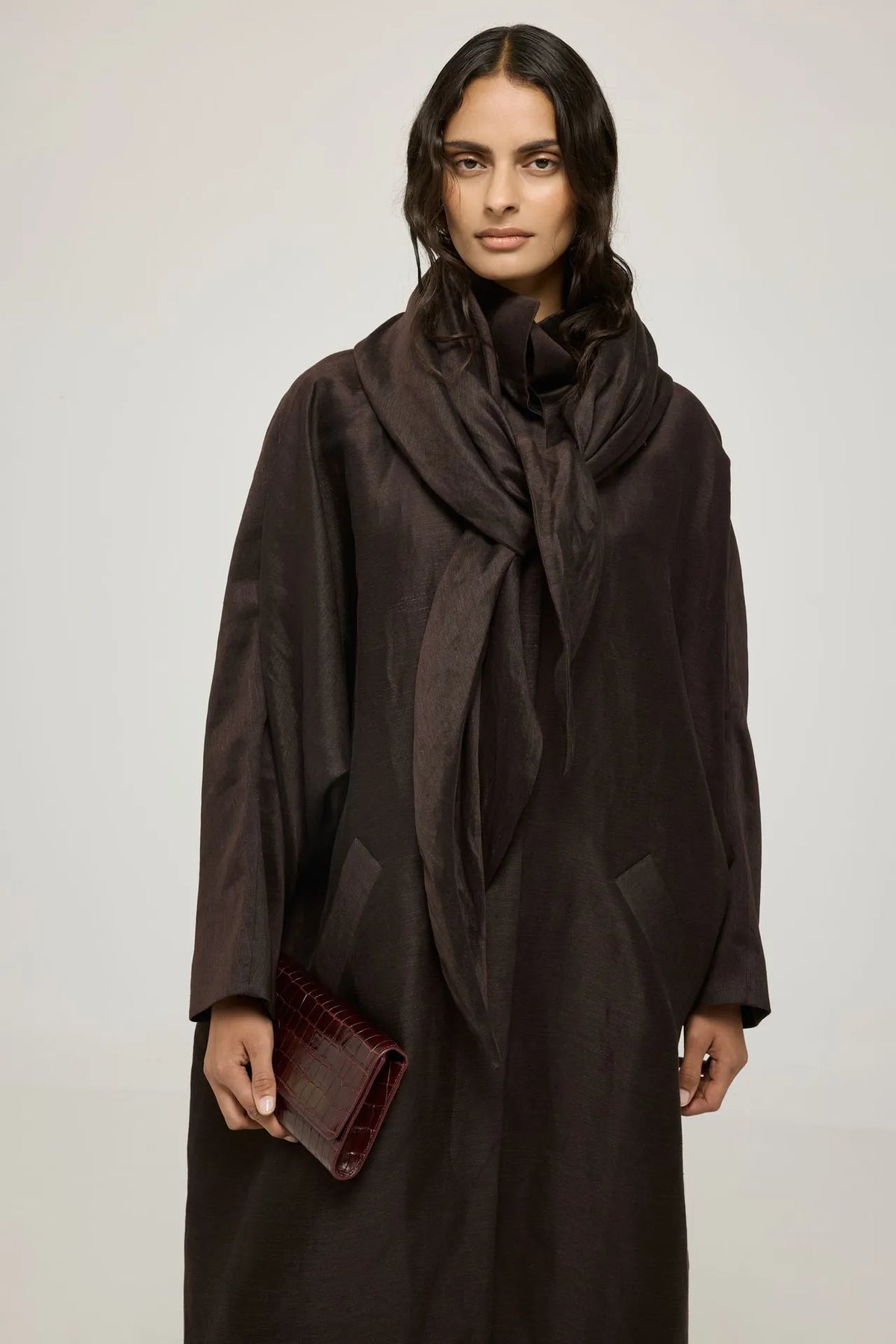 Demi belt bag | Brown - Linen viscose blend