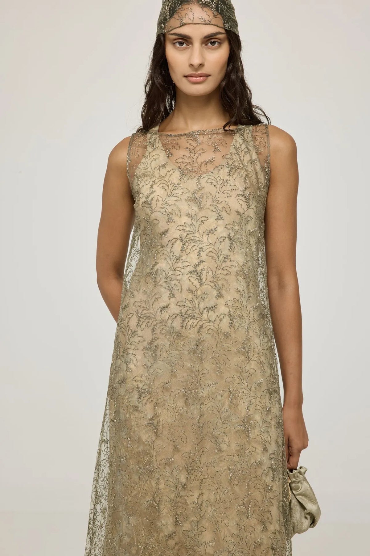 Giza dress | Olive - Tulle blend