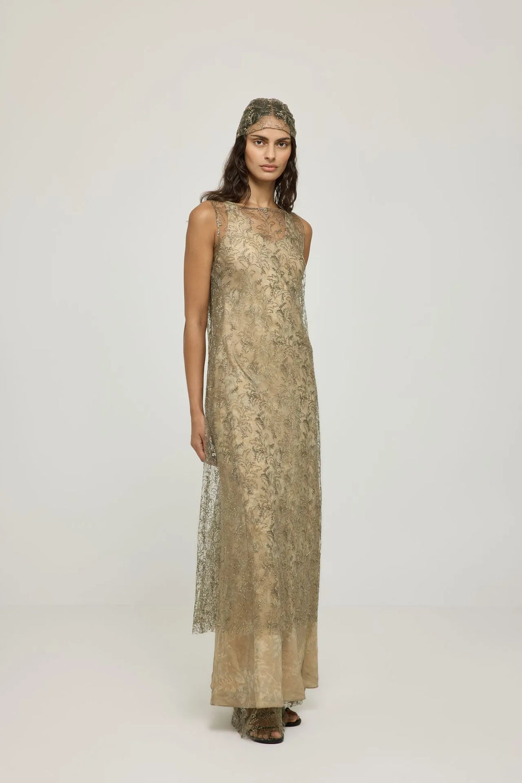 Giza dress | Olive - Tulle blend