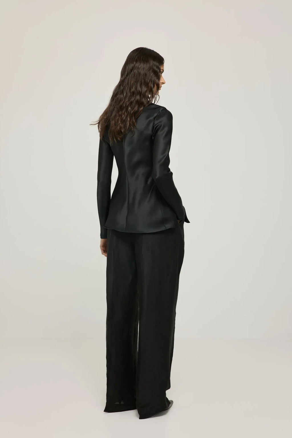 Genevieve top | Black - Organza silk