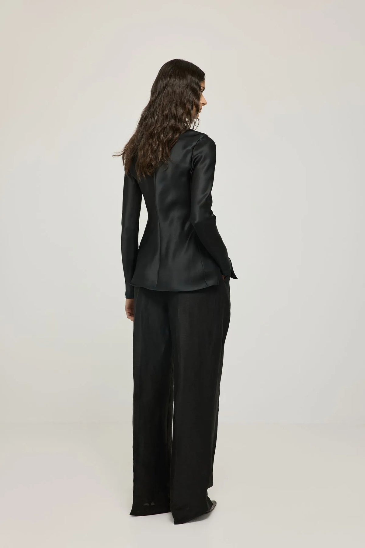 Genevieve top | Black - Organza silk