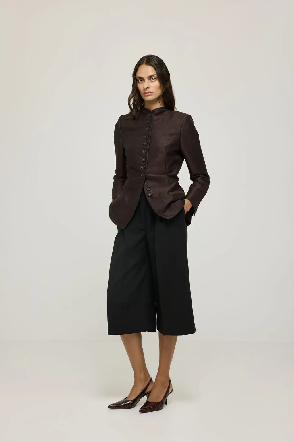 Estee bermudas | Black - Virgin wool