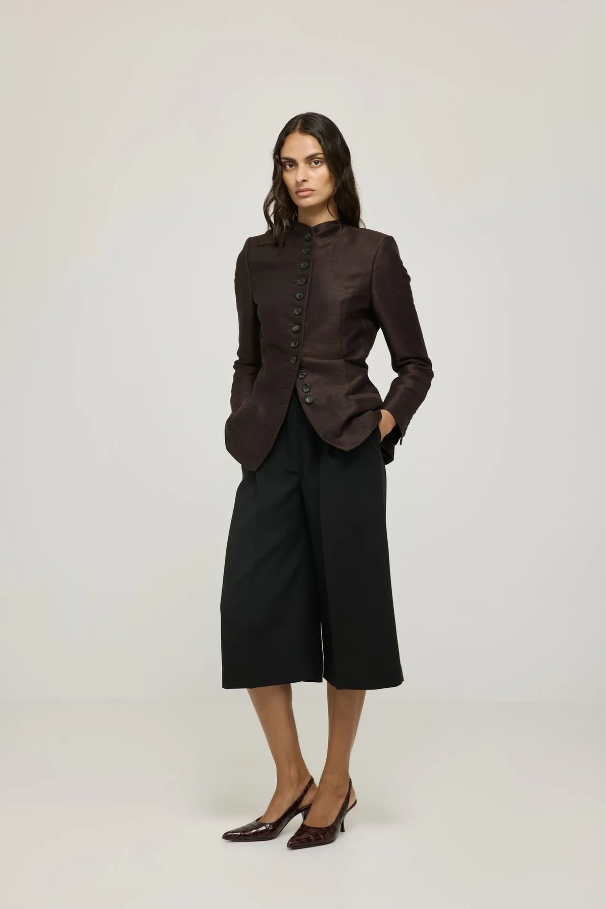 Estee bermudas | Black - Virgin wool