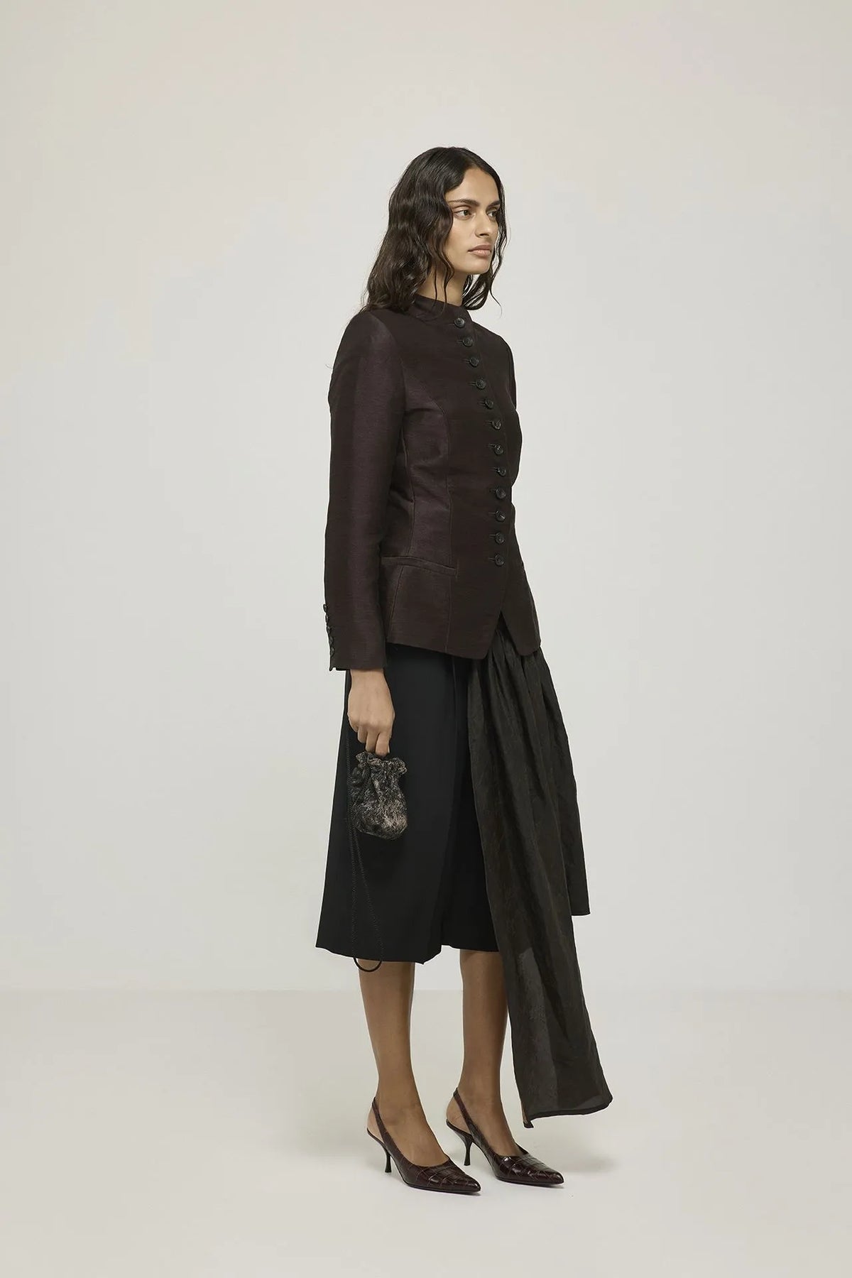 Margaret blazer | Brown - Linen viscose blend