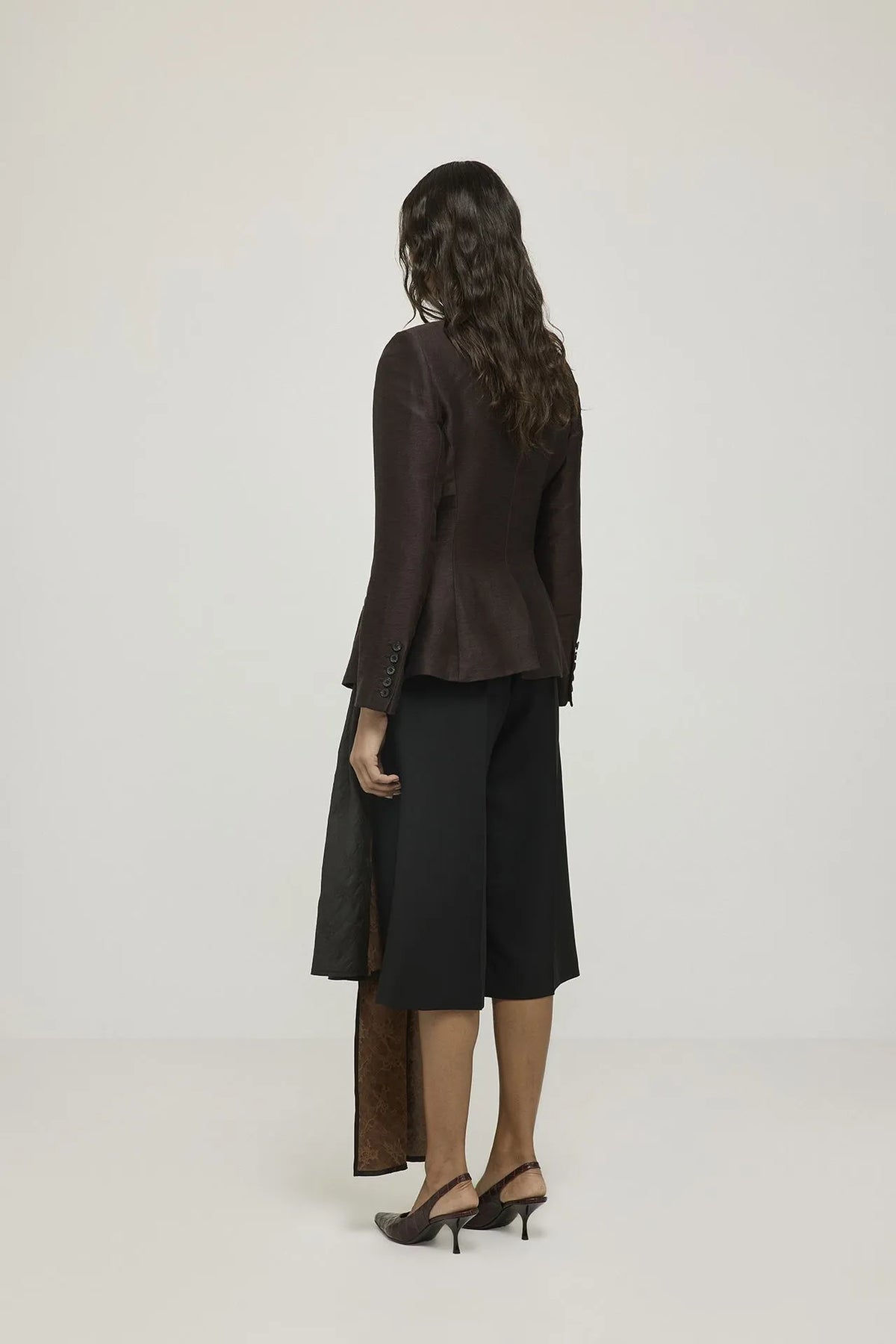 Margaret blazer | Brown - Linen viscose blend