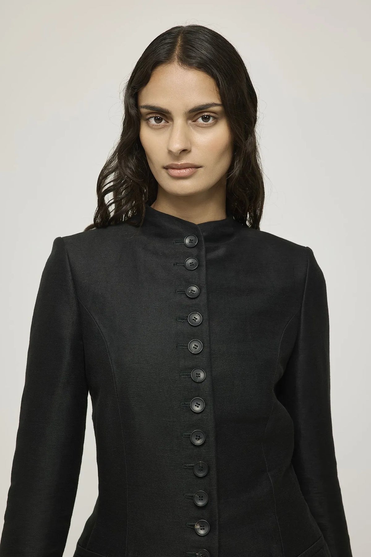 Margaret blazer | Black - Linen viscose blend