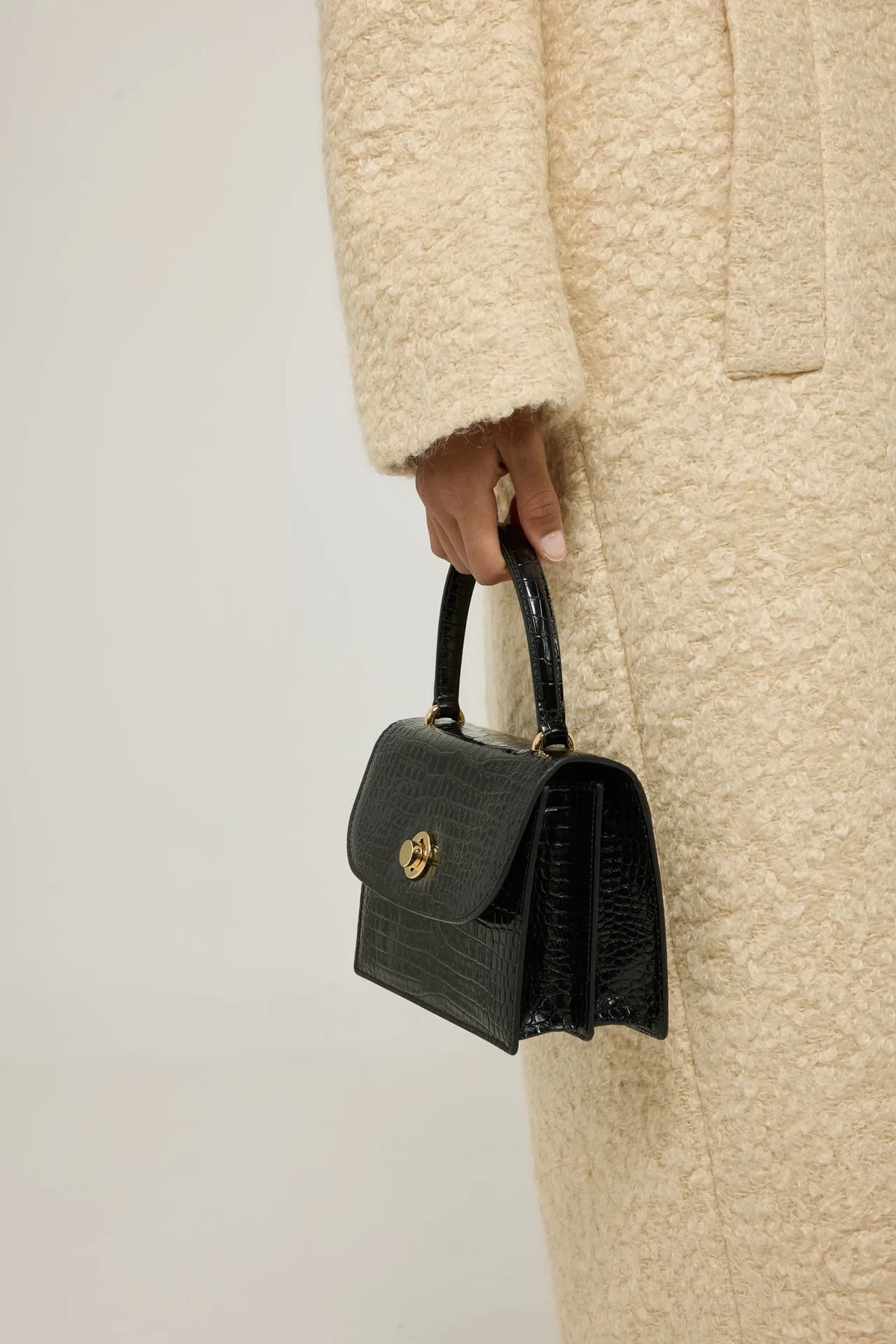 Eileen bag | Black croco - Leather