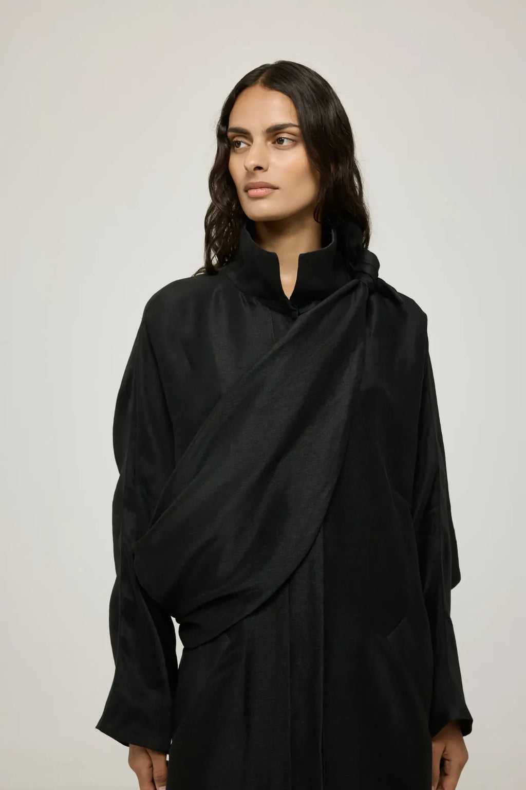 Demi belt bag | Black - Linen viscose blend