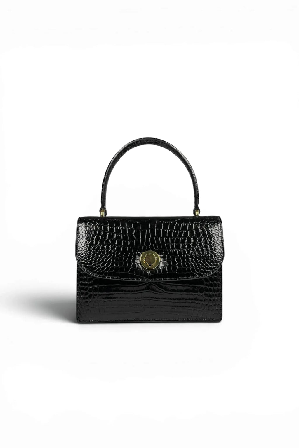 Eileen bag | Black croco - Leather